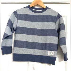 GAP Kids Gray and Blue Striped Sweatshirt